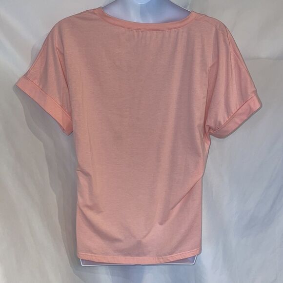 Pink cuffed sleeve tee Size 2XL - Picture 6 of 8